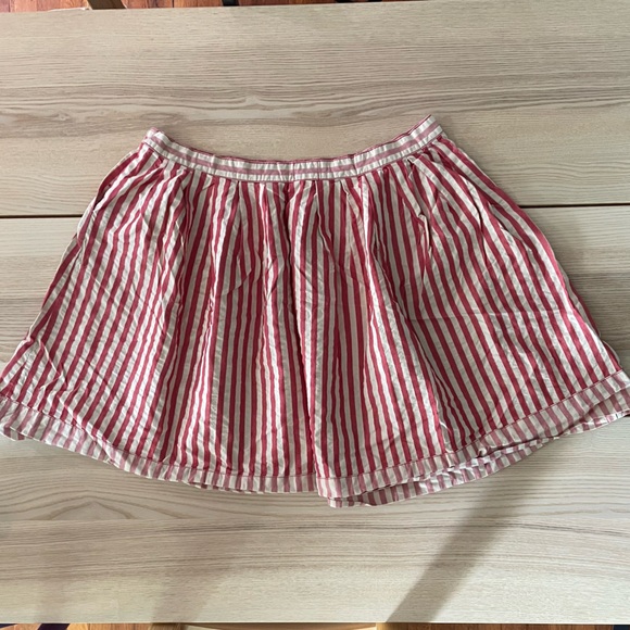 Kimchi & Blue cute red and white striped skirt button placket 12 Anthropologie - Picture 2 of 10